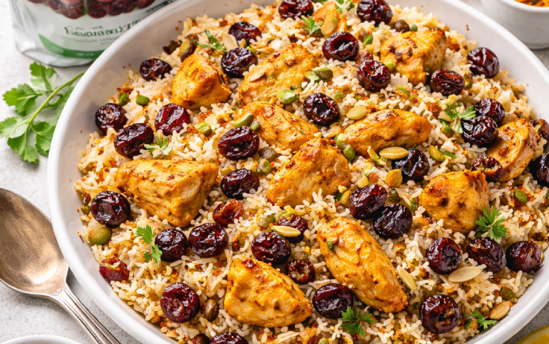 Cherry Chicken Rice Recipe