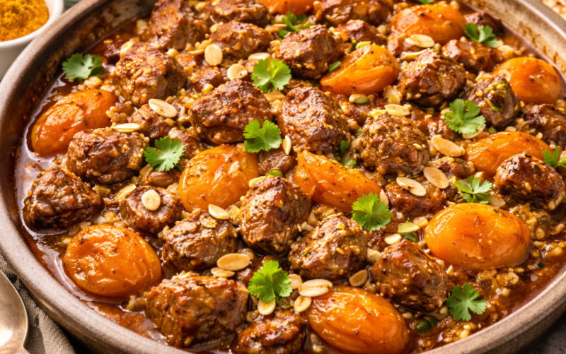 Apricot Lamb Tagine with Jumbo Turkish Apricots