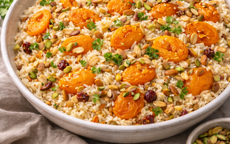 Apricot Rice Pilaf with Jumbo Turkish Apricots